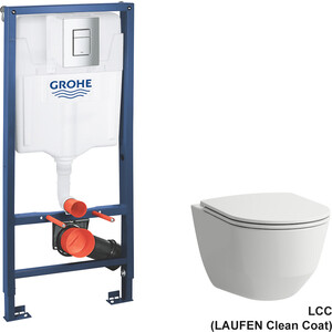 

Комплект унитаза Laufen Pro LCC с инсталляцией, кнопкой и сиденьем микролифт (8.2096.5.400, 8.9896.6, 38772001), Pro LCC с инсталляцией, кнопкой и сиденьем микролифт (8.2096.5.400, 8.9896.6, 38772001)