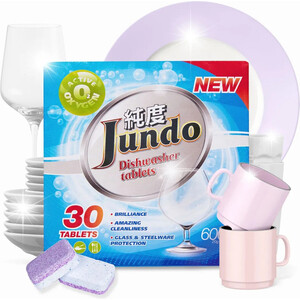 Таблетки для посудомоечной машины (ПММ) Jundo Active Oxygen 3 в 1,без запаха, 30 шт