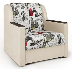 Кресло-кровать Шарм-Дизайн Аккорд Д велюр Париж и экокожа беж кресло кровать артмебель берли экокожа