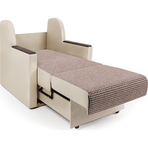 Кресло-кровать Шарм-Дизайн Аккорд Д корфу коричневый и экокожа беж