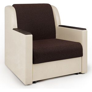 Кресло-кровать Шарм-Дизайн Аккорд Д рогожка шоколад и экокожа беж кресло во рогожка баклажан