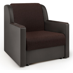 Кресло-кровать Шарм-Дизайн Аккорд Д рогожка шоколад и экокожа шоколад диван кровать шарм дизайн аккорд м 160 экокожа шоколад и серый шенилл