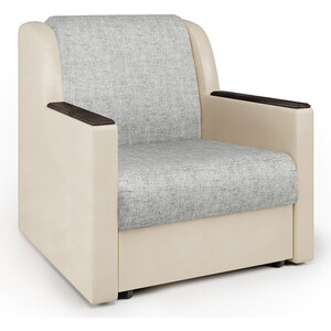 Кресло-кровать Шарм-Дизайн Аккорд Д экокожа беж и серый шенилл кресло кровать шарм дизайн аккорд м экокожа беж и серый шенилл