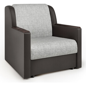 Кресло-кровать Шарм-Дизайн Аккорд Д экокожа шоколад и серый шенилл плитка настенная kerama marazzi аккорд 8 5x28 5 см 0 97 м² глянцевая серый
