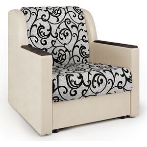 Кресло-кровать Шарм-Дизайн Аккорд Д экокожа беж и узоры диван аккордеон шарм дизайн аккорд д 100 шенилл бежевый ромб