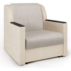 Кресло-кровать Шарм-Дизайн Аккорд Д экокожа беж и шенилл беж кресло кровать артмебель берли экокожа
