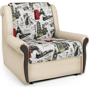 Кресло-кровать Шарм-Дизайн Аккорд М велюр Париж и экокожа беж кресло артмебель рамос велюр голубой