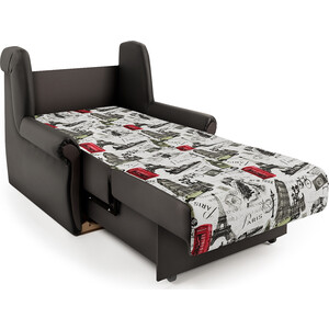 Кресло-кровать Шарм-Дизайн Аккорд М велюр Париж и экокожа шоколад