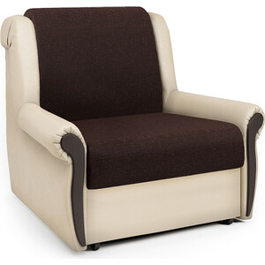 Кресло-кровать Шарм-Дизайн Аккорд М рогожка шоколад и экокожа беж диван кровать шарм дизайн аккорд м 160 экокожа шоколад и серый шенилл