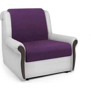 кресло артмебель монреаль кресло микровельвет фиолетовый экокожа Кресло-кровать Шарм-Дизайн Аккорд М фиолетовая рогожка и экокожа белая