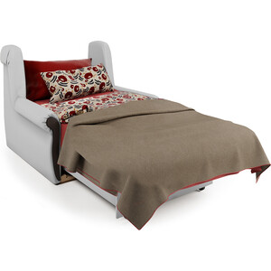 Кресло-кровать Шарм-Дизайн Аккорд М фиолетовая рогожка и экокожа белая
