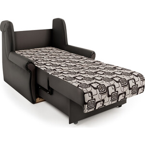 Кресло-кровать Шарм-Дизайн Аккорд М экокожа шоколад и ромб