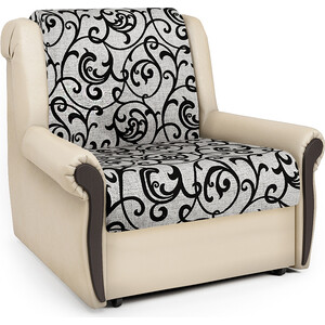 Кресло-кровать Шарм-Дизайн Аккорд М экокожа беж и узоры диван аккордеон шарм дизайн аккорд д 100 шенилл бежевый ромб