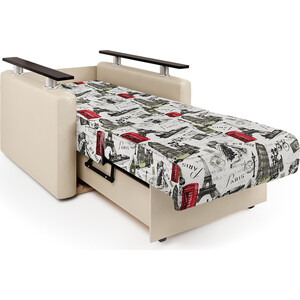 Кресло-кровать Шарм-Дизайн Шарм велюр Париж и экокожа беж