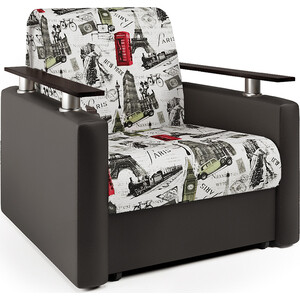 Кресло-кровать Шарм-Дизайн Шарм велюр Париж и экокожа шоколад mebel ars кресло кровать квартет велюр шоколад hb 178 16