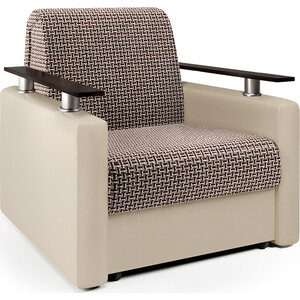 Кресло-кровать Шарм-Дизайн Шарм корфу коричневый и экокожа беж пуф шарм дизайн квадро красный