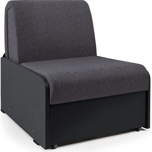 Кресло-кровать Шарм-Дизайн Коломбо БП серая рогожка и экокожа черный кресло без подлокотников brabix stream mg 314 пятилучие серебристое экокожа бежевое 532078