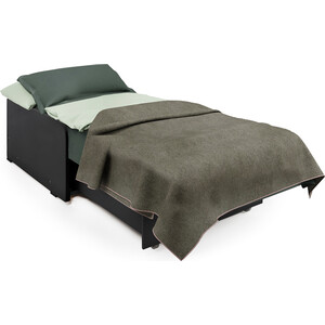 Кресло-кровать Шарм-Дизайн Коломбо БП серая рогожка и экокожа черный