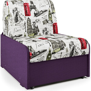 Кресло-кровать Шарм-Дизайн Коломбо БП Париж и рогожка фиолетовый кресло артмебель брайтон микровельвет фиолетовый