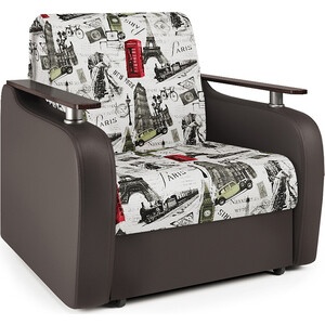 фото Кресло-кровать шарм-дизайн гранд д велюр париж и экокожа шоколад
