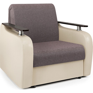Кресло-кровать Шарм-Дизайн Гранд Д рогожка латте и экокожа беж