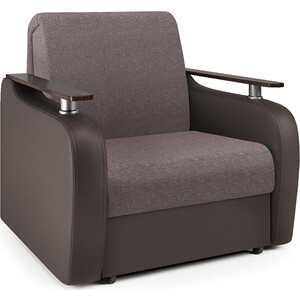 Кресло-кровать Шарм-Дизайн Гранд Д рогожка латте и экокожа шоколад кресло из искусственного ротанга гранд латте коричневый