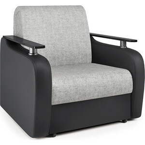 Кресло-кровать Шарм-Дизайн Гранд Д экокожа черная и серый шенилл стул катрин з серый опора черная kt19723