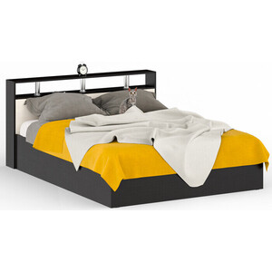 Кровать СВК Камелия 160х200 венге/дуб лоредо (1020964) двуспальная кровать фиеста венге лоредо 160х200 см с реечным основанием