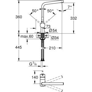 Смеситель для кухни Grohe Minta теплый закат (31375DA0)