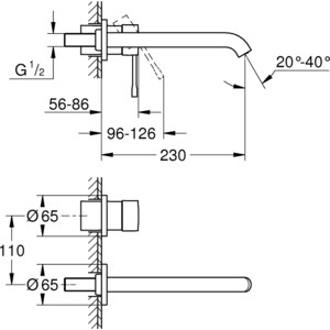 фото Смеситель для раковины grohe essence холодный рассвет (19967gl1, 23571000)