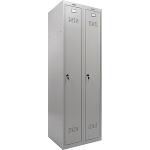 Шкаф металлический для одежды Brabix LK 21-60 2 секции 291126