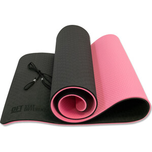 фото Коврик для йоги original fittools 10 мм двухслойный tpe розовый