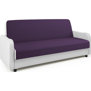 Диван книжка Шарм-Дизайн Лига М фиолетовая рогожка и белая экокожа кресло лига диванов неаполь экокожа 111975