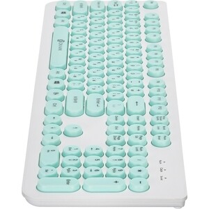 Клавиатура Oklick 400MR USB slim белый/мятный 400MR USB slim белый/мятный - фото 3