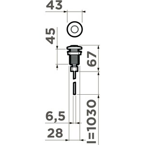 Пневматическая кнопка Omoikiri SW-01 AB для измельчителя, античная латунь (4996040)