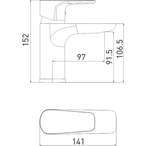 фото Смеситель для раковины gross aqua evo хром (6241297c)