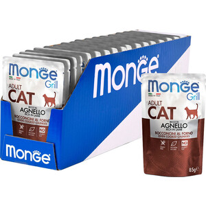 Паучи Monge Cat Grill Pouch для взрослых кошек новозеландский ягненок 85 г - фото 2