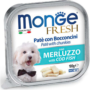 фото Консервы monge dog fresh для собак треска 100 г