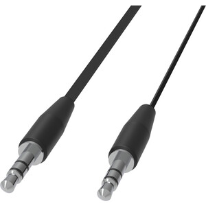 Аудио-кабель Ritmix RCC-140 Black 3.5 мм- 3.5 мм, плоский кабель, 1м кабель для передачи стерео аудио sonnen