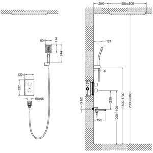 Душевая система Timo Petruma с термостатом, хром (SX-5019/00SM)