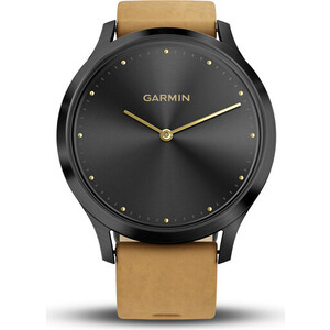 Часы Garmin vivomove HR, Premium, Onyx Black with Tan Suede 127-204 mm