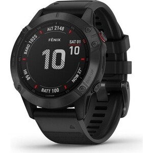 Часы Garmin fenix 6 Pro,Black w/Black Band,GPS Watch,EMEA (010-02158-02)