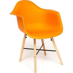 фото Кресло tetchair secret de maison cindy (eames) (mod. 919) береза/металл/сиденье пластик оранжевый/ orange with natural legs