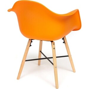 фото Кресло tetchair secret de maison cindy (eames) (mod. 919) береза/металл/сиденье пластик оранжевый/ orange with natural legs