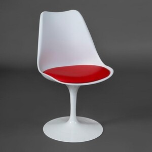 фото Стул tetchair tulip fashion chair (mod.109) металл/пластик/ pu белый/красный