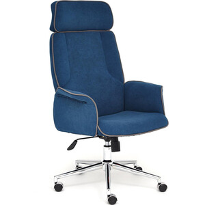 Кресло TetChair Charm флок синий 32 компьютерное кресло tetchair кресло rio флок кож зам синий металлик 32 36