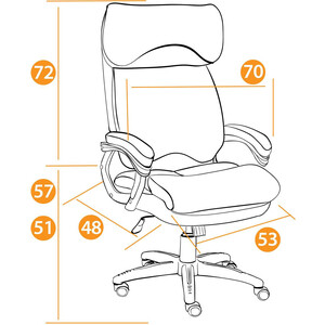 фото Кресло tetchair duke кож/зам/ткань бежевый/бронзовый 4203/tw-21