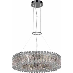 фото Светильник crystal lux подвесной lirica sp10 d610 chrome/gold-transparent