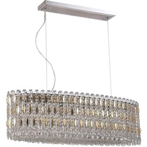 фото Светильник crystal lux подвесной lirica sp10 l900 chrome/gold-transparent