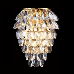 фото Светильник crystal lux настенный charme ap3 gold/transparent